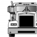 draw semi trucks android application logo